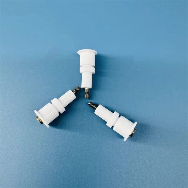 Al2O3 Insulating Ceramic Nut Connecting Bolt Screws Wear Resistance Structure Ceramic Application Custom Cutting Available