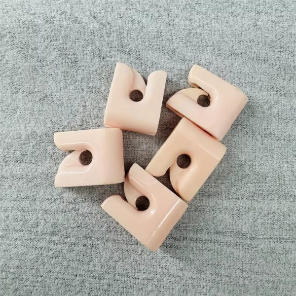 Alumina Pink Textile Ceramic Slit Guide High-Polishing Machinery Accessories Welding/Cutting/Punching Services Included