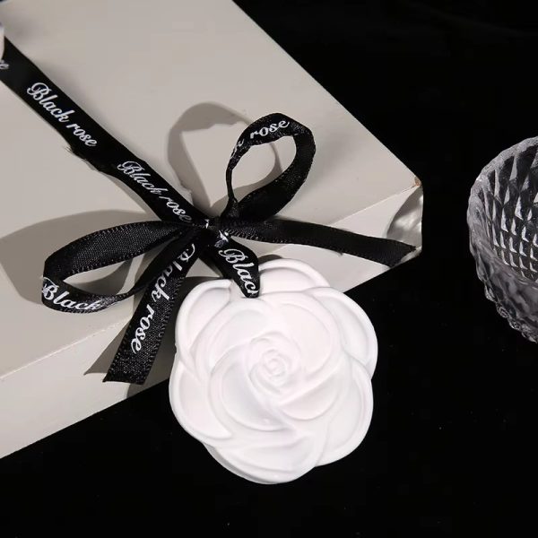 Rose Flower Gypsum Stone Air Freshener Long-Lasting Interior Fragrance Diffuser Ceramic Plates Custom Services - Image 2
