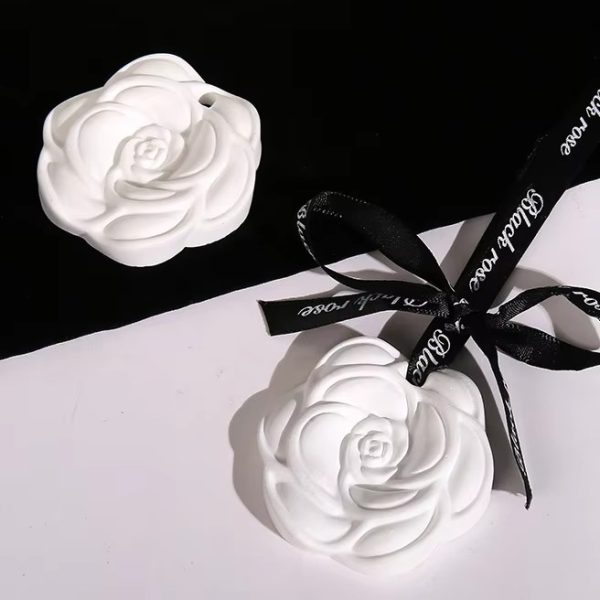 Rose Flower Gypsum Stone Air Freshener Long-Lasting Interior Fragrance Diffuser Ceramic Plates Custom Services