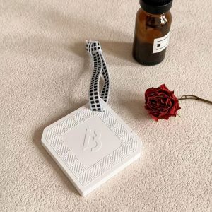 Custom Logo Hanging Aromatic Ceramic Gypsum Stone Aromatherapy Diffuser Essential Oil Car Air Freshener Pendant