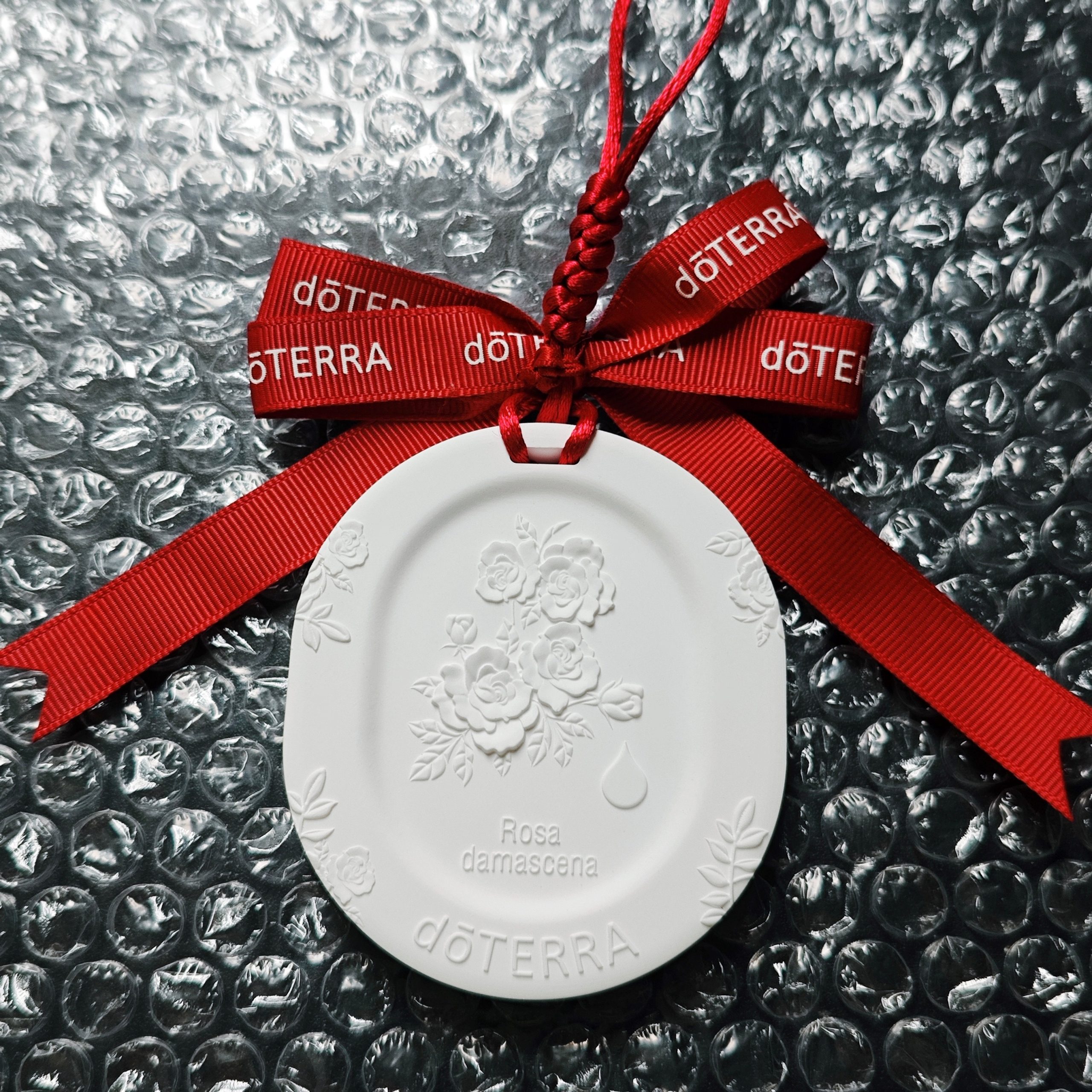 Custom Wedding Gift Ceramic Floral Car Air Freshener Diffuser Hanging Fragrance Pendant for Home, Auto, Wardrobe - Image 4