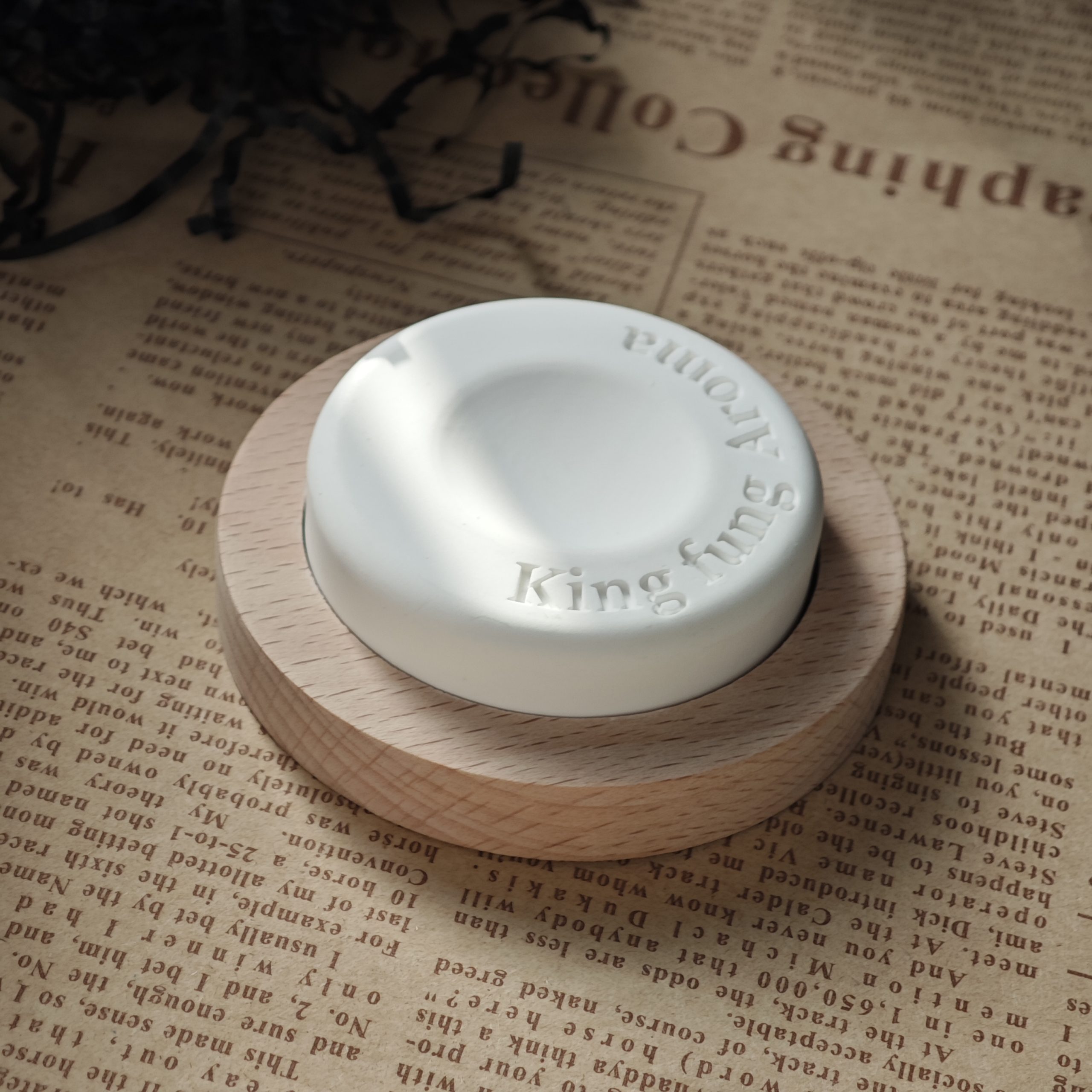 Ceramic Aroma Diffuser Stone with Wood Base Custom Scented Ceramic Stone Essential Oil Home Car Air Freshener - Image 18